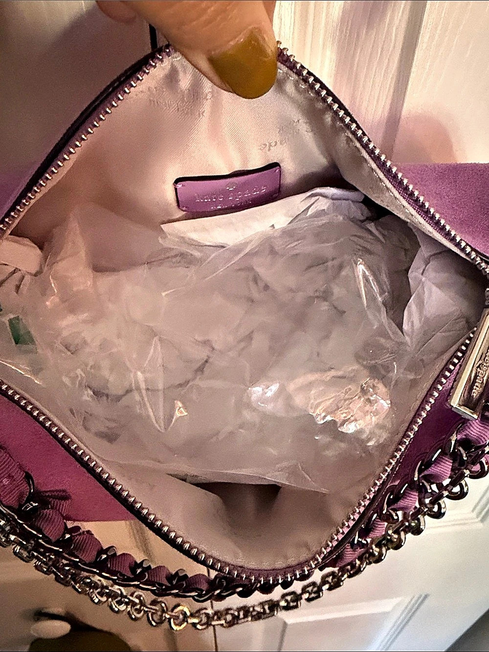 Kate Spade Roulette Suede Mini Convertible Bag Like New - Picture 7 of 11